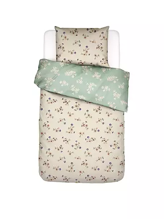 ESSENZA | Ropa de cama de satén FIORA 70x90cm/140x200cm Azul Lavanda | beige
